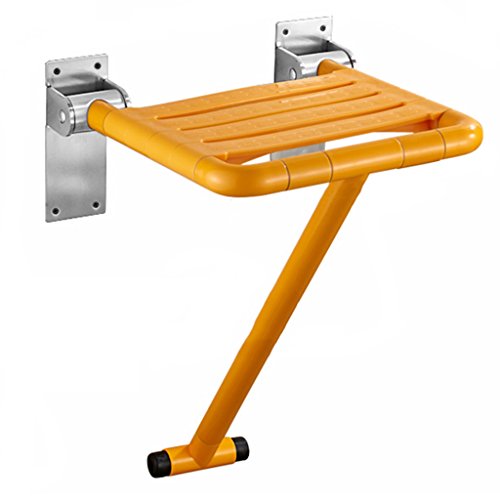 Preisvergleich Produktbild Anna Duschsitz Duschstuhl Älteres Sicheres faltbares Bandless Leggings Toilettenhocker Badezimmer Sitzdusche Hocker Badestuhl (Farbe : Gelb)