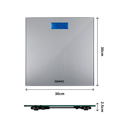 Duronic BS201 Digitalwaage bis zu 180kg – dünner Glasboden, Badezimmer Maßstab, Touchbildschirm + Gratis Batterien - 2