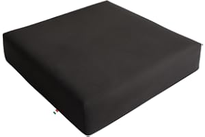 GM Cuscino antidecubito per sedia a rotelle 42x42x8 cm cuscino antidecubito per sedia in Memory foam e poliuretano cuscino carrozzina poltrona per anziani Made in Italy (Nero)