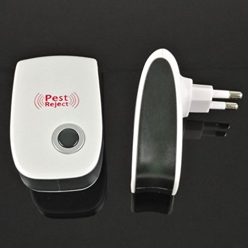 Mächtig Ultraschall Schädlingsbekämpfer Ideal Innen Electro Magnetic Pest Ablehnen Laufwerk Insekt Rejector für Moskitos Mäuse Kakerlaken Nagetiere Ameisen Schaben Spinnen Midge Rat (1) - 3