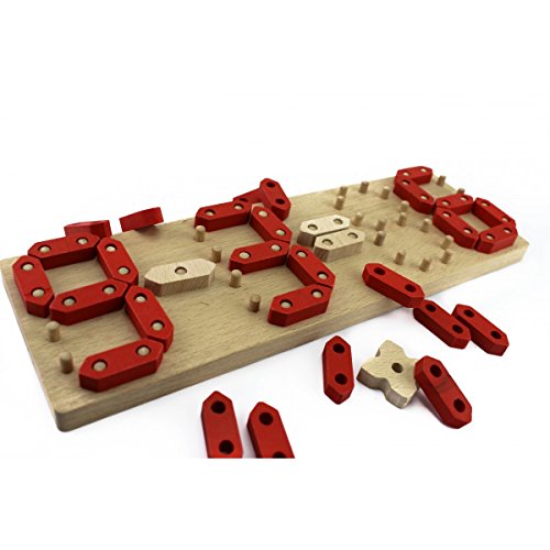 Sto imparando come calcolare i giochi di matematica Materiale didattico per bambini 100% bio, legno di faggio, vernice non tossica