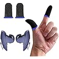 BLAXSTOC Mobile Game Controller Left Right Trigger Aim Button Gaming Assistant Gamepad Joystick for PUBG, Call of Duty, Free FIRE Shooting Joysticks for All Mobile Phones (1 Pair) (Silver Shark)