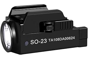 SPINA OPTICS Spina SO-23 Pistol Gun Light 800 Lumens Glock Tactical Weapon Rail Mounted Flashlight Police Handgun USB Rechargeable Torch