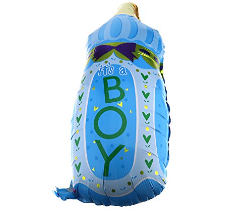 4er Folienballon Boy Junge Set Baby Party Geburt Fuß Flasche Luftballons - 5