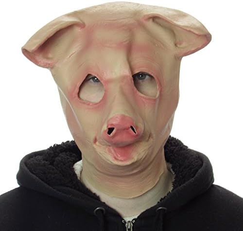 Pig Farm Latex Mask Animal Kingdom Fancy Party Overhead Animal Farm Pig Mask Small