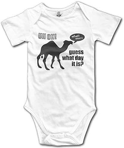 Baby Guess What Day It Is Hump Day Bodysuit Cotton Baby Onesie -  Black - 