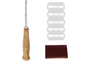 JSKWIKE Cuchillo para Pan con 5 Cuchillas Masa Cuchillo Herramienta de Corte de Pan Cuchillo de Panadero de Afeitar para Pan Masa Hornear Cocina Bricolaje Acero Inoxidable de Corte de Pan