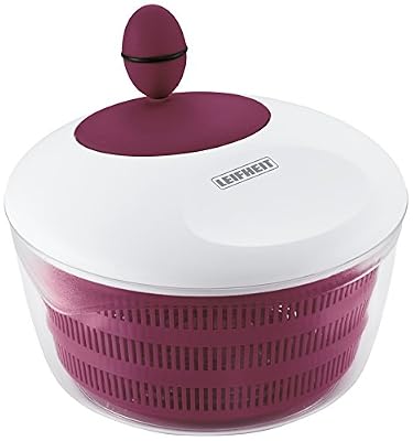Leifheit 23077 Essoreuse à salade plastique blanc et ruby rouge
