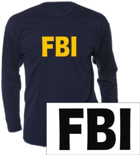 Long Sleeved T-shirt With Pressure FBI/Available in Sizes S, M, L, XL, XXL, 5 colours blue blue Size:XXL