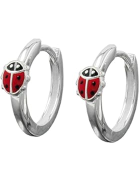 Creole, 14mm, Marienkäfer, Silber 925