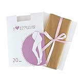Transparent, matte maternity tights with elastic abdominal insert in 20 DEN by HERZMUTTER