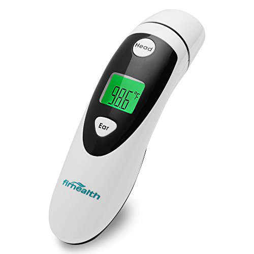 Firhealth Forehead and Ear Thermometer, Infrared Digital Fever Thermometer for Baby, Adult and Elderly Profess