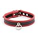 Produktbild Halsbänder Erotik, Tianmao Einstellbar PU Leder Halsband Weich Damen Herren Unisex Hals Fesseln mit Ring und Halsband Sex Toys (Rot)
