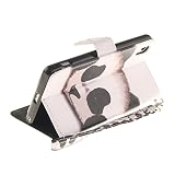 Sony Xperia Z2 Hülle,Sony Xperia Z2 Leder Brieftasche Hülle im BookStyle,SainCat PU Leder Wallet Case Lederhülle Folio Schutzhülle Ledertasche Hülle Bumper Handytasche Skin Schale Soft Backcover Handy Tasche Flip Cover Buchstil Klapptasche in Lederoptik mit Standfunktion Karteneinschub und Magnetverschluß Etui Flip Case fürSony Xperia Z2 (Cartoon Panda) - 6