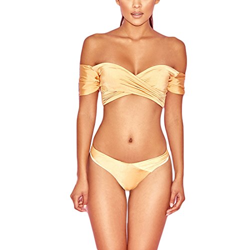 Preisvergleich Produktbild NoyoKere FrauenSommerStrandreizvoller BadeanzugSchwimmenVerbandtiefer VHalsSchrägstrichAnsatzBikini