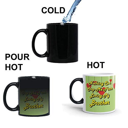 Family Shoping Birthday Gifts for Brother, New Year Gifts Colourfull Love for Brother Coffee Magic Mug -320ml Brother Coffee Magic Mugs
