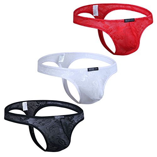 YFD - Tanga - Uomo Black White Red Medium