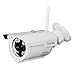Price comparison product image Sricam 720P HD IP Camera Wireless/Wired WiFi Surveillance Network Bullet Camera Outdoor Waterproof Night Vision IR-CUT Onvif Support 128 GB TF Card (White)