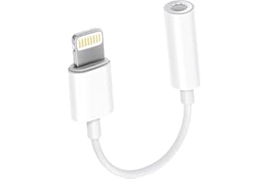 HIGHSPIRIT iPhone Aux Adapter/Adapter iPhone Popfhörer[MFi Certified] Lightning auf 3.5mm Klinke Adapter/iPhone 3.5mm Headset Jack Dongle Aux Audio Adapter Dongle für iPhone/14/12/11/8/7/6Unterstützung Alle iOS