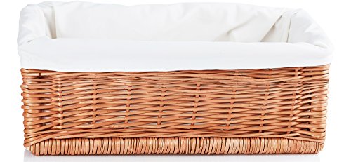 Garronda Aufbewahrungskorb Weidenkorb SZU_W (M – 45 cm x 30 cm x 16 cm) - 2