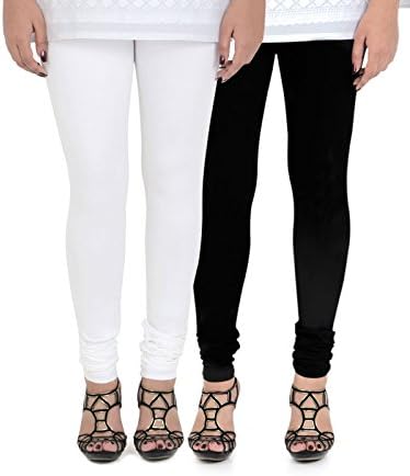 Vami Womens Cotton Multicolor Pack of 2 Churidar Leggings