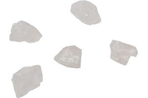 PANDIUI23 Piedra Cuarzo Blanco Naturales de 20 a 30mm 5PCS, Cuarzo Blanco en Bruto Protección, cristal de Cuarzo Blanco natural para la fabricación de joyas (Cuarzo Blanco, 5)