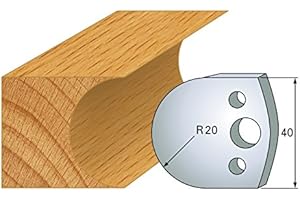 LUXOUTILS 131 : Jeu de 2 fers congé 20 mm ht 40 mm pour porte outils entr'axe plot 24 mm