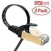 Produktbild Vandesail CAT7 LAN Netzwerkkabel RJ45 High Speed Patchkabel STP Gigabit 10/100/ mit vergoldetem Kabel 3m/ 10ft Schwarz