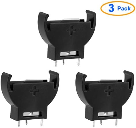 sourcing map 3Pcs Plastic Vertical Button Cell Battery Holder for CR/LIR2032 2025
