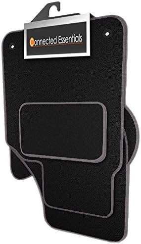 Connected Essentials CEM650 Car Mat Set for  350Z (2003-2009), Black With Grey Trim, Premium
