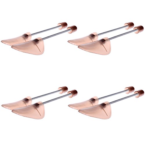 HIMRY® [4 Paia Tendiscarpe con Molla a Spirale, Alberi di Scarpe di Alta qualità, Donna Forma per Calzature, Allarga Scarpe in plastica, variabili per la 39-42, Marrone, KXB6002-brown-F-4x