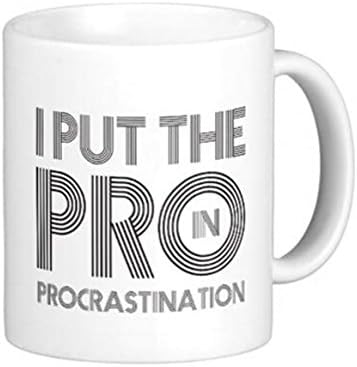 LVSURE mugs I put the PRO in Procrastination Mug - Tea Mug Coffee Cup - Gift - Customize mug