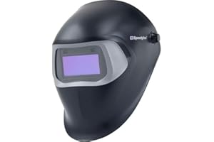 3M Speedglas 100, Schweißmaske, leichter Schweisshelm, Automatik-Abdunklung, Dunkelstufe & Hellstufe einstellbar, Lange Laufzeit mit auswechselbarer Batterie, H751120, schwarz