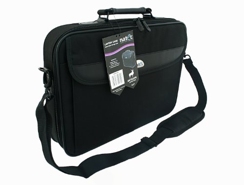 Natec Antelope Tasche für Notebook mit 15,6 Zoll / 39,6 cm, Schwarz