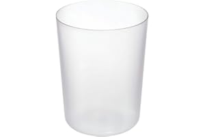 INTERDESIGN iDesign Abfalleimer, runder Mülleimer klein in modernem Design aus robustem Kunststoff, vielseitiger Papierkorb für Bad, Büro, Küche und andere Räume, weiß