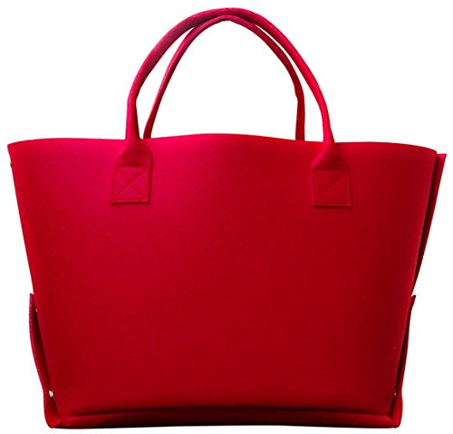Nimble House ® ™High Quality Foldable Fashion Felt Bag Shopping Travel Tote Bag for Girls & Women (Color-Red Size-Large-30X50X10CM) RS.666 (63.00% Off) - Amazon