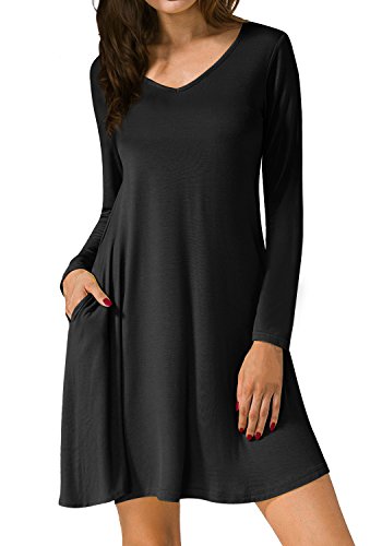 Hency Women S Casual Loose T Shirt Dress Long Sleeve | Desertcart Jamaica