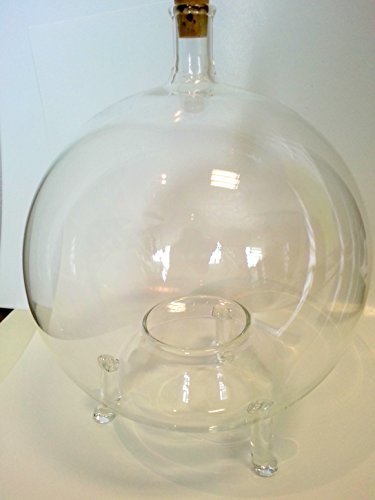 Fliegefalle runder Fliegenfänger aus klarem Glas befüllbares Kristallglas mundgeblasen Durchmesser ca. 11 cm Höhe ca. 14 cm Oberstdorfer Glashütte - 3