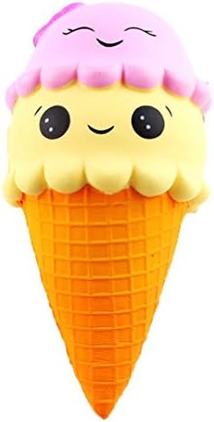 Toamen 10cm Squee Squishy Ice Cream, Slow Rising Scented Squeeze Toys, Jumbo Collection Squeeze Stress Reliever Toys, Kids' Soft Toddler Crafts Father's Day Birthday Children's Day Gift