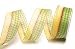 Produktbild Stuhr & Wienert SCHLEIFENBAND 20m x 40mm grün - gelb KARO Punkte Welle transparent Organza kariert Dekoband Geschenkband [11018]