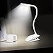 Produktbild Leselampe klemmen, LED Klemmleuchte buch Dimmbar Schreibtischlampe Augenschutz Flexible Nachttischlampe LED nachladbare klemmlampe kinder mit Touch-Dimmer, 3-Stufe Helligkeit weiß