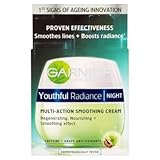 Garnier Youthful Radiance Night Multi Action Smoothing Cream with caffeine and Grape anti oxidants
