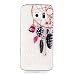 De-Liggo® Samsung Galaxy S6 Edge Case (Free Tempered Glass Screen Protector),Clear Pattern Soft Gel TPU Silicone Case Cover for Samsung Galaxy S6 Edge Dreamcatcher