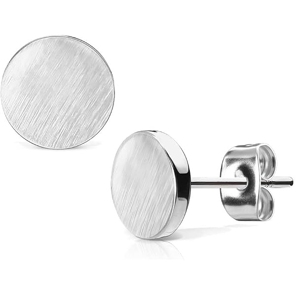 Nenalina Orecchini Pendenti A Disco Bombato In Argento 925 Con Superficie Opaca Spazzolata – Geometrici, Eleganti, Per Donna