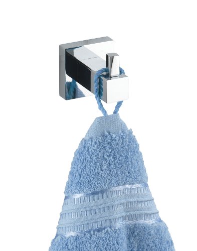 Wenko 17966100 Wandhaken San Remo Uno Power-Loc – Befestigen ohne Bohren, Chrom rostfrei, 5 x 5 x 5.5 cm - 2