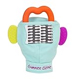 Brand new Turquoise Gummee Glove with red heart-shaped silicone teething ring