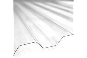 EZOOZA 5 Lastre Corrugata in Policarbonato SuperDur Greca 76/18 Trasparente 126,5 x 200 cm