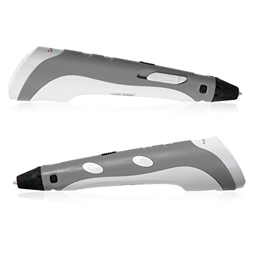 Juboury JBY-I 3D-Pen.Stift für 3D Zeichnungen zur Erstellung von dreidimensionalen Zeichnungen, Kunstwerken, Modellen von Hand. Kompatibel mit 1,75 mm ABS und PLA Filament (Grau) - 4