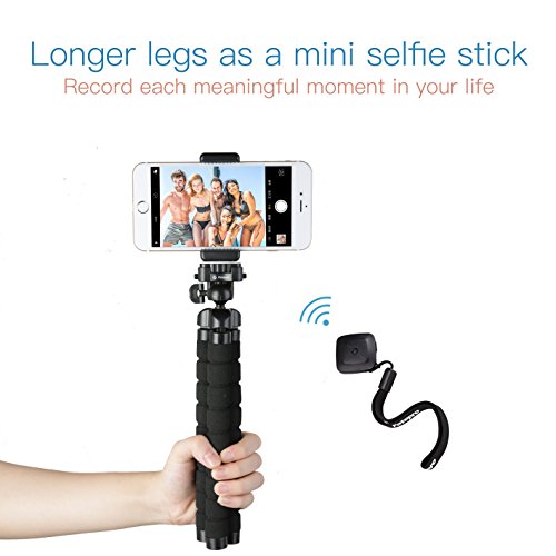 Flexibel Stative, Handy Stativ mit Bluetooth Fernbedienung Dreibeinstativ fÃ¼r iPhone 7, iPhone 8, iPhone 6S, Samsung Galaxy S7, S8, Huawei, HTC, Gopro Hero 5, 6