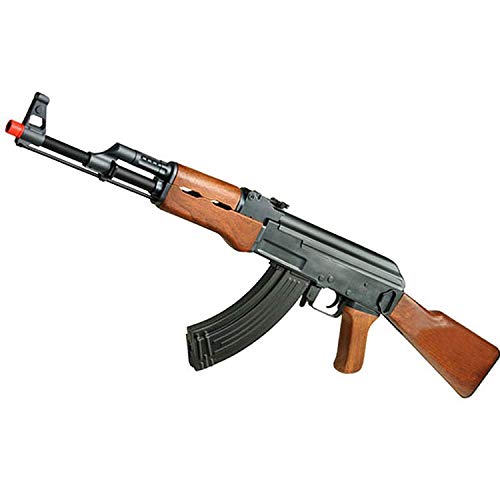 Softair 0,9 Joule DOUBLECYMA Fucile Elettrico MOD.AK47 Color Legno (CM022W)